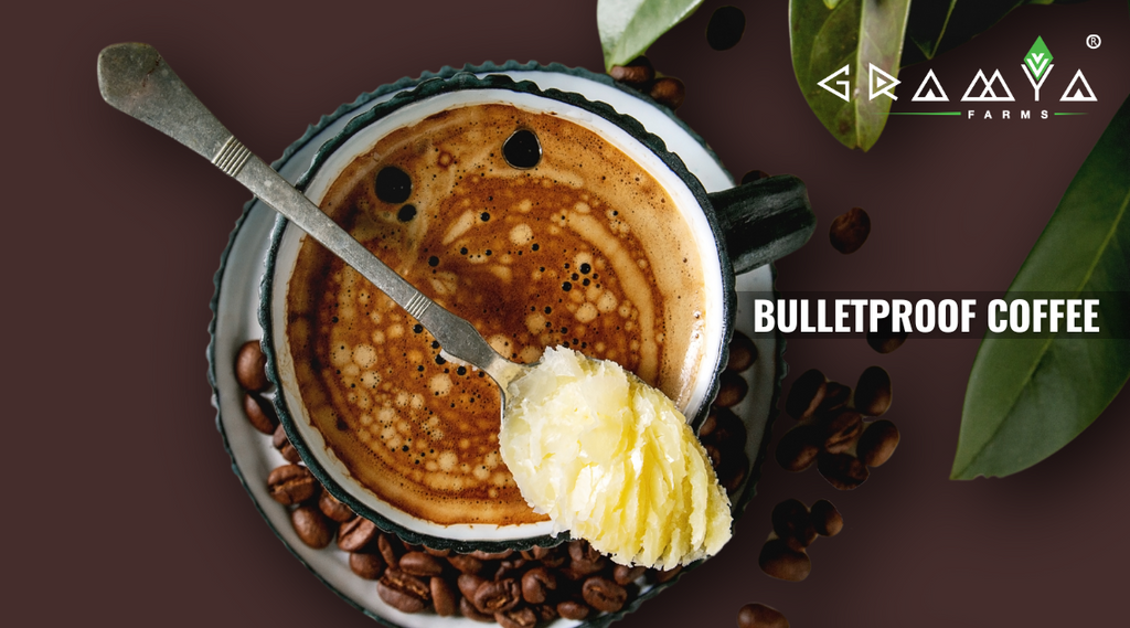 Ghee coffee – also known as fat coffee, butter coffee, keto coffee, or bulletproof coffee